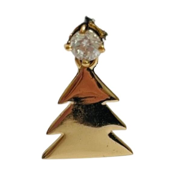 Christmas Tree Earrings Silver Gold Crystals Bundle Lot 3 Pairs Festive Holiday - Picture 4 of 11